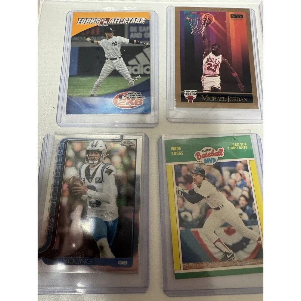 6 Card Bundle M. Jordan, D. Jeter, T. Gwynn, B. Young, W. Boggs, D. Kincaid